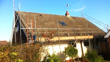 Scaffolding for Rooftop Handrails